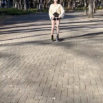 【SKE48】石黒友月がキックボードで公園を疾走する姿を撮影！！！