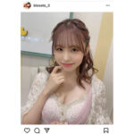 【あま〜い！】SKE48・佐藤佳穂、美バストチラリなパジャマ衣装に「甘いの好きです！」「もはや芸術」と歓喜の声