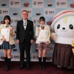 佐野市長 金子裕さん「佐野ブランド姫を務めるSKE48の福士奈央さんとSKE48の佐藤佳穂さんがお見えになりました。」