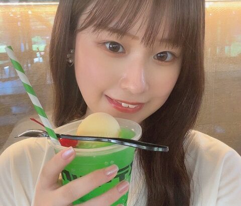 【SKE48】クリームソーダ飲む西井美桜が可愛すぎる！！！