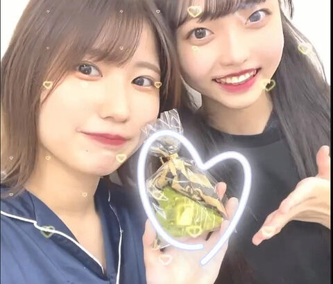 【SKE48】青木莉樺と森本くるみの2ショット！2人とも可愛すぎる！