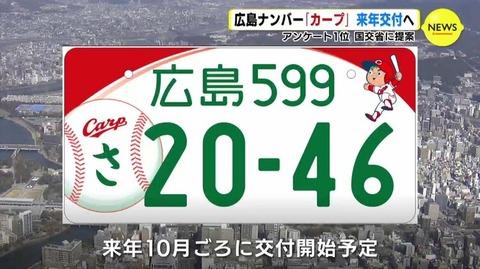 【SKE48】カープ図柄入りの広島ナンバー交付！藤本冬香って免許持ってたっけ？