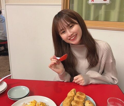 【SKE48】西井美桜がホワイト餃子を笑顔で食べる！！！