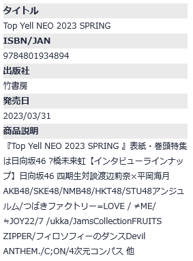 【日向坂46】髙橋未来虹、単独表紙を飾る！！