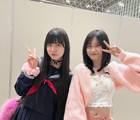 BNK48 Lさんと2ショットを撮るSKE48 林美澪！2人ともすごく可愛い！！！