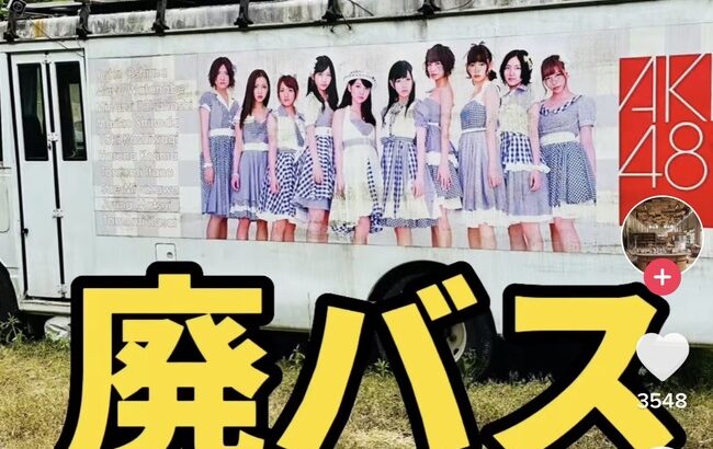 【悲報】AKB48のバスが山奥に不法投棄されている件！！！