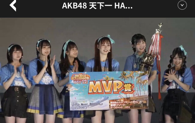 【AKB48】大盛真歩、HADO MVP獲得で3泊5日のハワイ旅行獲得もパスポートがないｗｗｗｗｗ【まほぴょん】