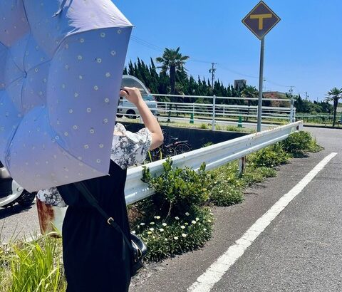 【元SKE48】竹内彩姫「風に背中押された日 傘壊れかけた☺︎」