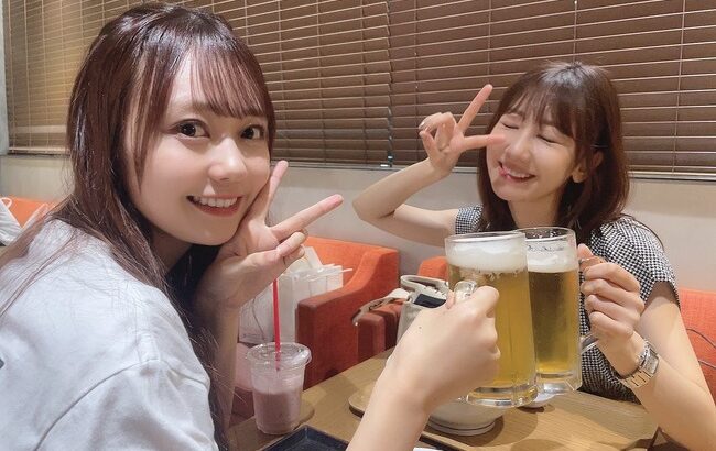 【AKB48】柏木由紀、大盛真歩とビールを飲む！！【ゆきりん・まほぴょん】