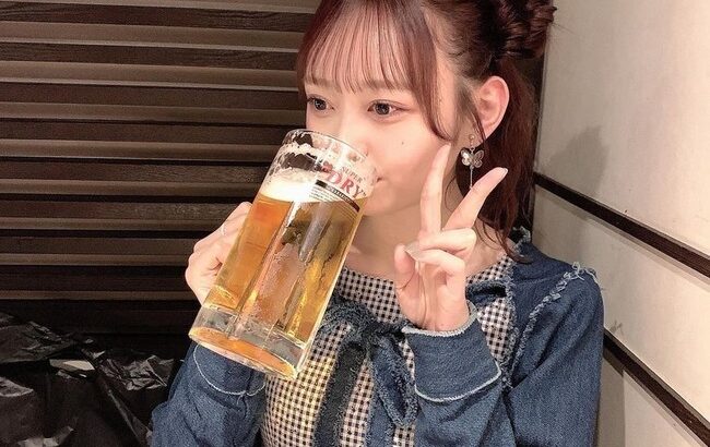 【AKB48】大盛真歩ぴょんがビール片手にご満悦です！【ぴょんさんがジョッキでビールをグビグビ・まほぴょん】