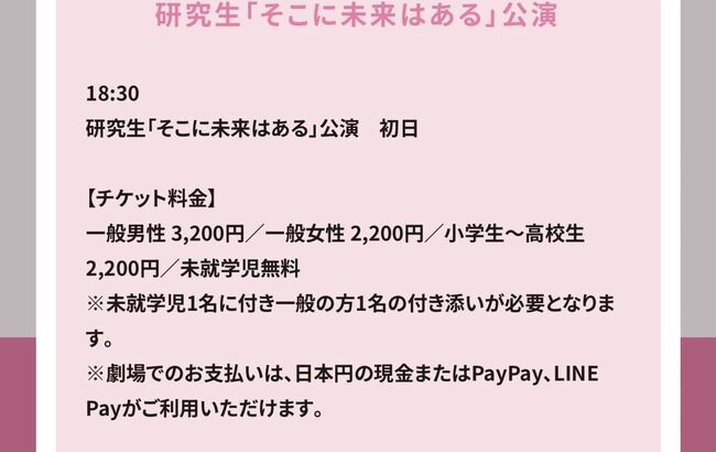 AKB48研究生「そこに未来はある」公演のチケット代は3200円！！！