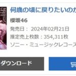 【悲報】櫻坂46 8thシングル「何歳の頃に戻りたいのか？」初日売上354,311枚！前作より約1万枚減・・・