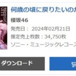 【悲報】櫻坂46 8thシングル「何歳の頃に戻りたいのか？」2日目売上も前作より大幅に落としてしまう・・・