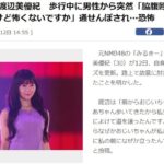 【悲報】元NMB48 渡辺美優紀さん、歩行中に男性から突然「脇腹殴られたんですけど怖くないですか」通せんぼされ…恐怖【みるきー】