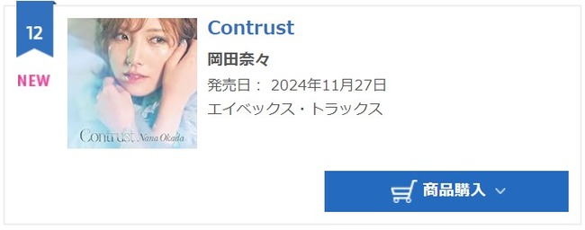 【悲報】岡田奈々2ndアルバム「Contrust」オリコン初日売上12位・・・【元AKB48なぁちゃん】