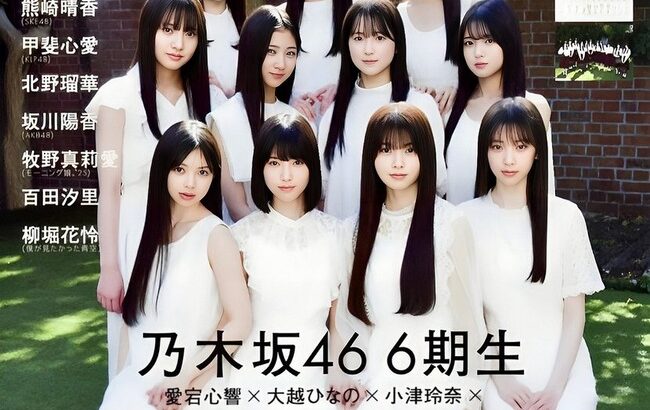 【驚愕】乃木坂46の新入生が全員同じ顔に見えると話題に！！【乃木坂6期生】