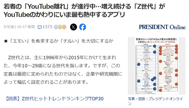 トレンドの発信源が急速に変化！アイドルの主戦場もやはりtiktokとなりテレビは完全終了か・・・【Z世代】