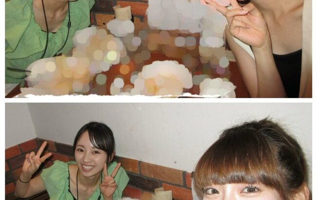 荻野由佳と今泉佑唯が食事！！【元NGT48おぎゆか・元欅坂46ずーみん】