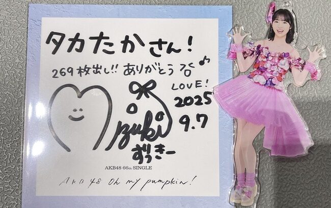 【AKB48】昨日の握手会で山内瑞葵ｃに269枚出しの猛者が現れる！【ずっきー】