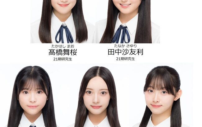 【AKB48】21期生たちの「憧れの先輩メンバー」がこちら【研究生・髙橋舞桜・田中沙友利・牧戸愛茉・森川優・渡邉葵心】