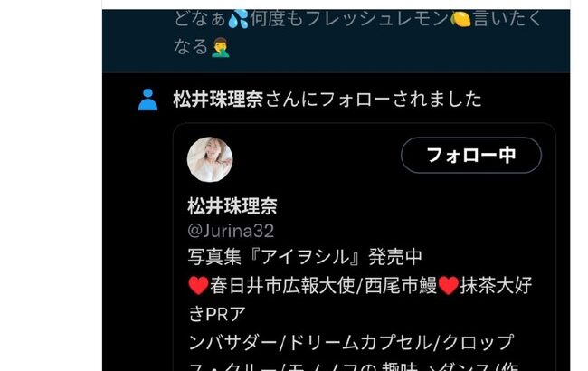 X民｢松井珠理奈さんにフォローされた！｣→珠理奈｢それ偽物のアカウントです｣【元SKE48】