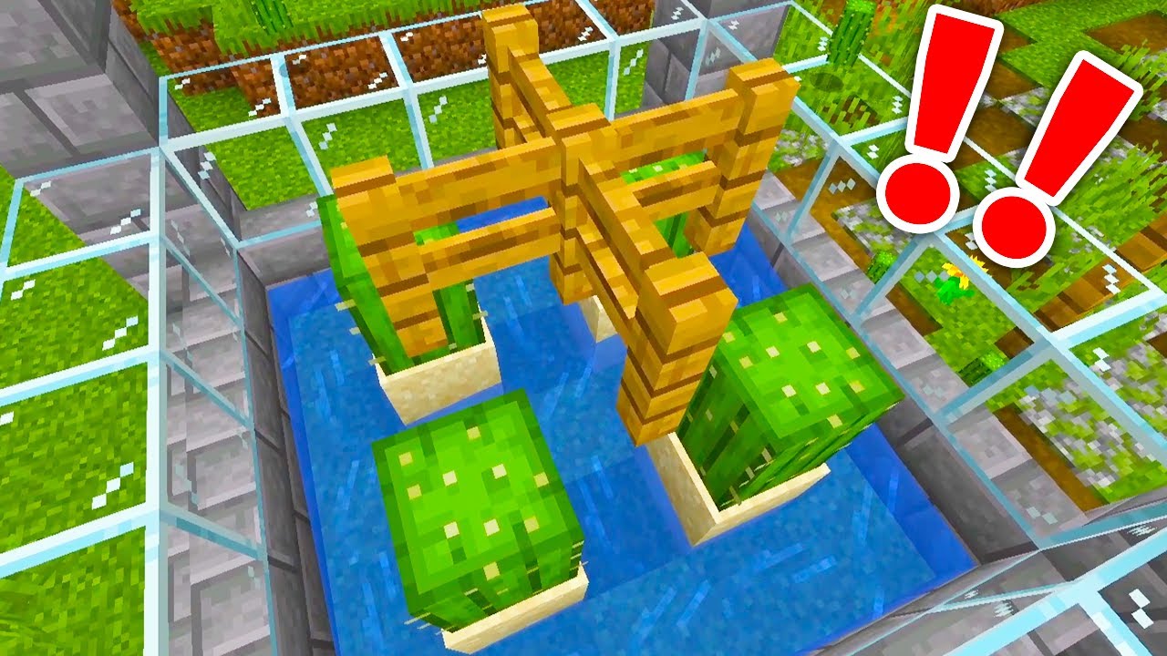 マイクラ みんな知らない全自動サボテン装置の作り方 気ままに マイクラ まとめ速報