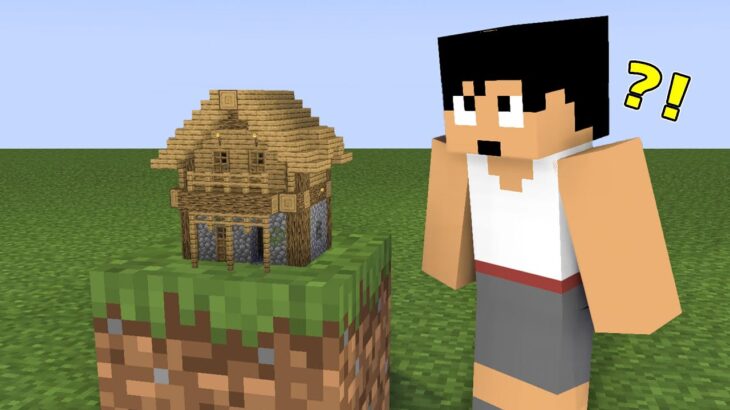 ミニチュアの世界で小さな家を建ててみたｗ【マイクラ】