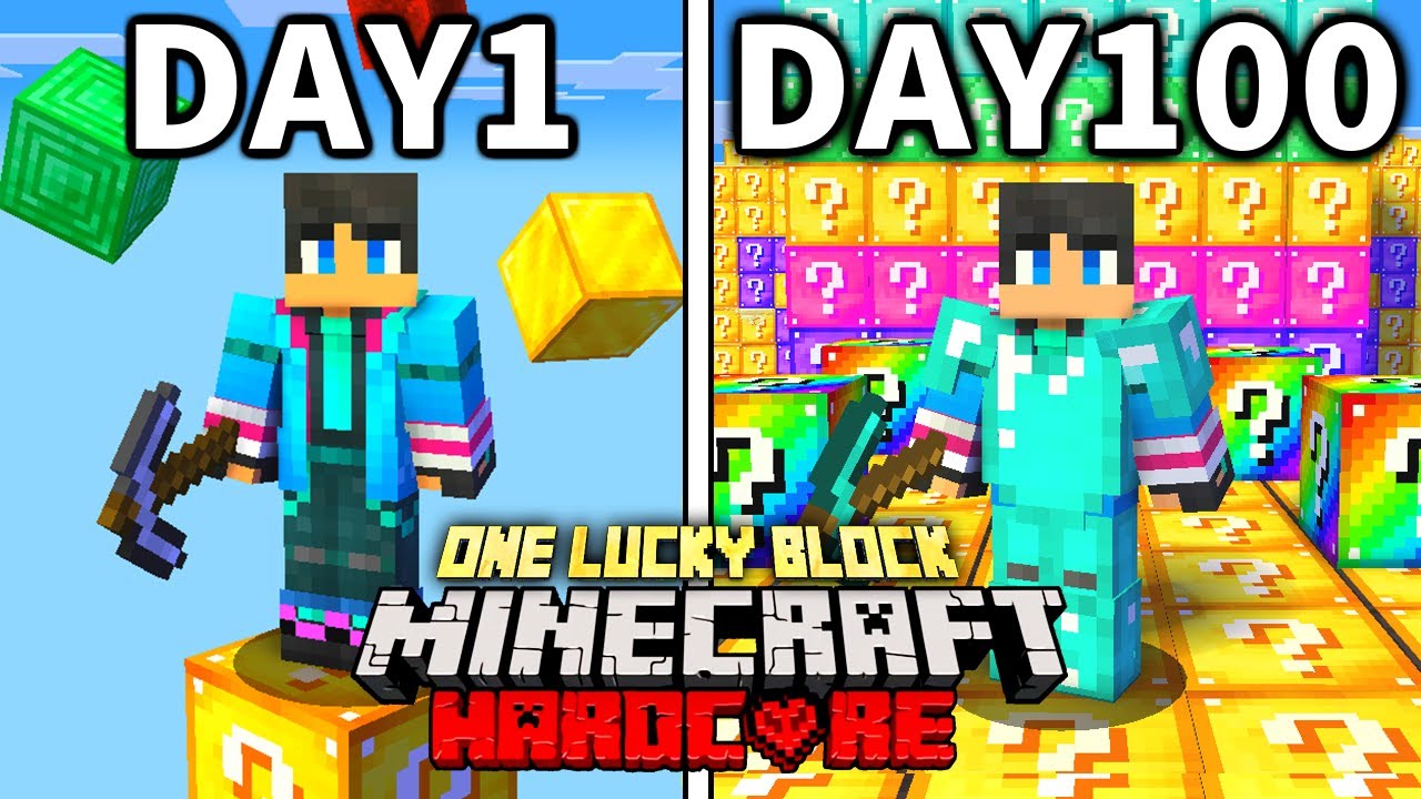 マイクラ ワンラッキーブロックの世界で100日サバイバルやった結果 マインクラフト 100days 気ままに マイクラ まとめ速報