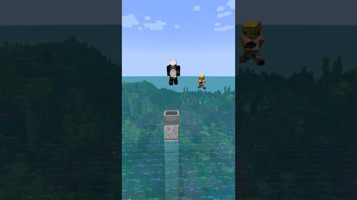 マイクラで友達を喜ばせるウーパーの滝【Minecraft】#shorts