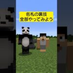 名札の裏技全部試してみた結果…【マイクラ】#shorts