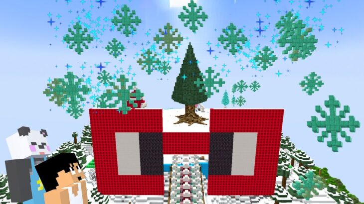 クリスマス会場に巨大な雪の結晶があらわれました❄ PART329【マイクラ.アツクラ】