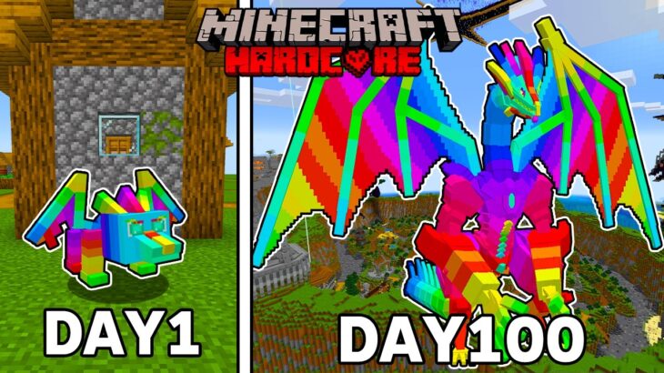 レインボードラゴンに変身して100日生き残れるか　100Days【 マイクラ / マインクラフト 】