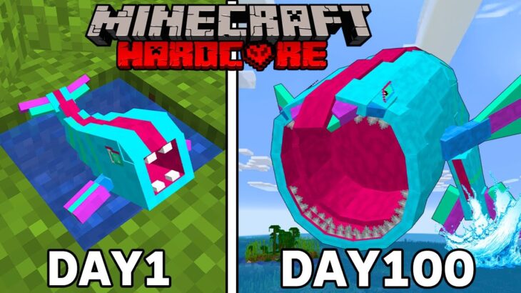 危険なBloopに変身して100日生き残れるか　100DAYS【 マイクラ / マインクラフト 】