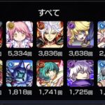 【モンスト】※画像※俺の使用回数ランキング見てどう思う？