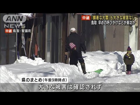 鳥取で大きな被害なし　早めの呼びかけなど奏功か(2021年12月27日)