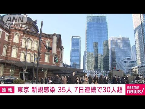 東京で新たに35人感染　前週月曜より24人増(2021年12月27日)