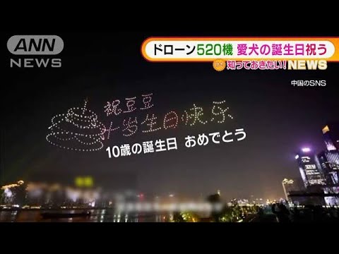 ドローン520機、180万円“愛犬誕生日祝い”賛否両論(2021年12月30日)