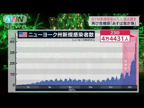 「年末年始の予定白紙に」NYでオミクロン株猛威(2021年12月26日)