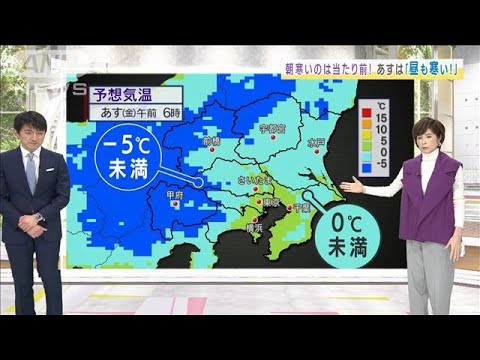 【関東の天気】10℃に届かず北風強し・・・最強の防寒を(2022年1月20日)