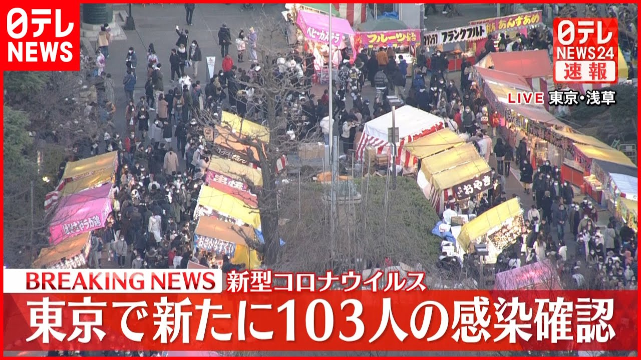 【速報】東京で新たに103人感染確認 　昨年10月以来の100人超　新型コロナ