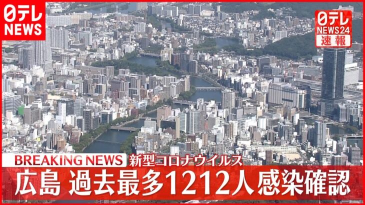 【速報】広島　過去最多1212人の感染確認　新型コロナ