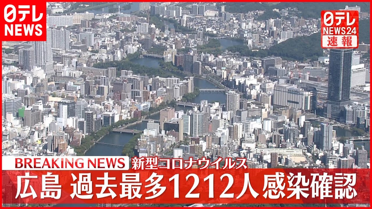 【速報】広島　過去最多1212人の感染確認　新型コロナ