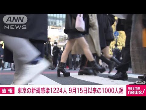 東京で新規感染1224人　1000人超は去年9月15日以来(2022年1月8日)