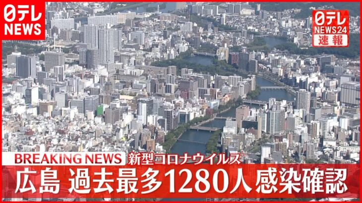 【速報】広島の感染1280人 先週日曜の2倍超