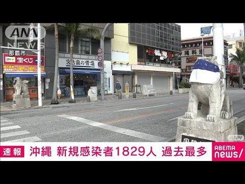 【速報】沖縄　新型コロナ新規感染1829人　過去最多(2022年1月15日)