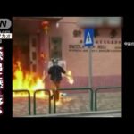 中学校に放火する男・・・自分にも“燃え移る”　中国(2022年1月5日)