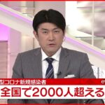 【速報】全国の感染者２０００人超に 去年９月以来