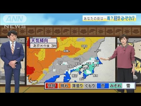 【関東の天気】あす南部中心に雪の予報　寒さ厳しく(2022年1月5日)