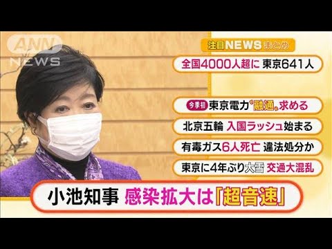 【2分でまとめ】「小池知事　感染拡大は“超音速”」ほか・・・(2022年1月7日)