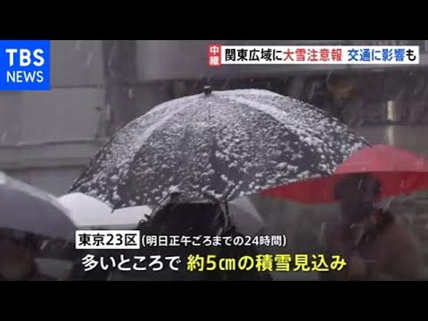 交通に影響も 関東広域に大雪注意報 渋谷駅前リポート